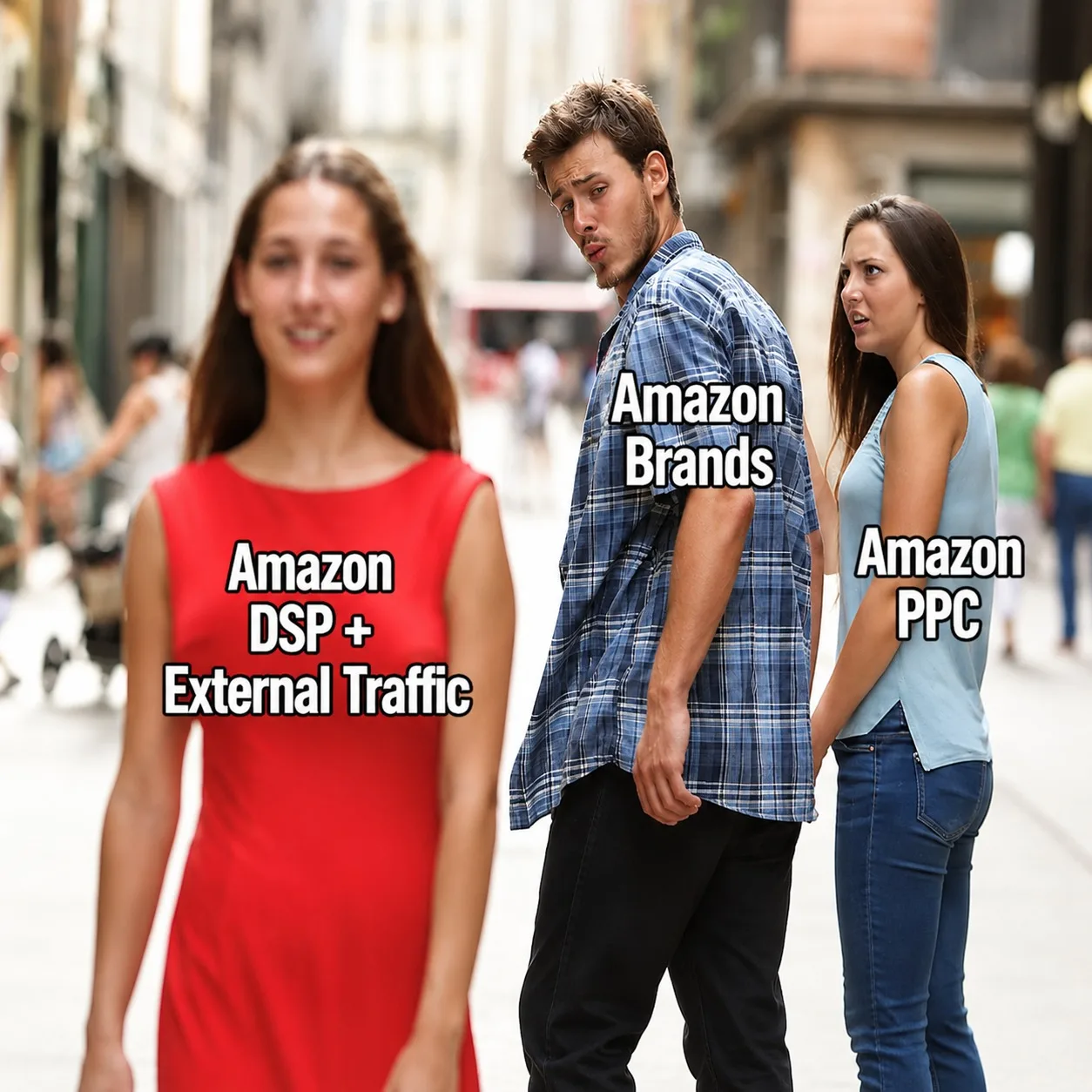 Three-Panel Reaction Comparison Meme Layout