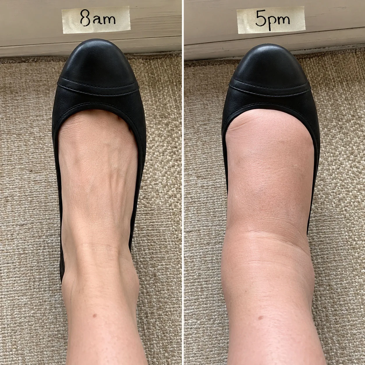 Split-Screen Before & After Masking Tape Label Comparison