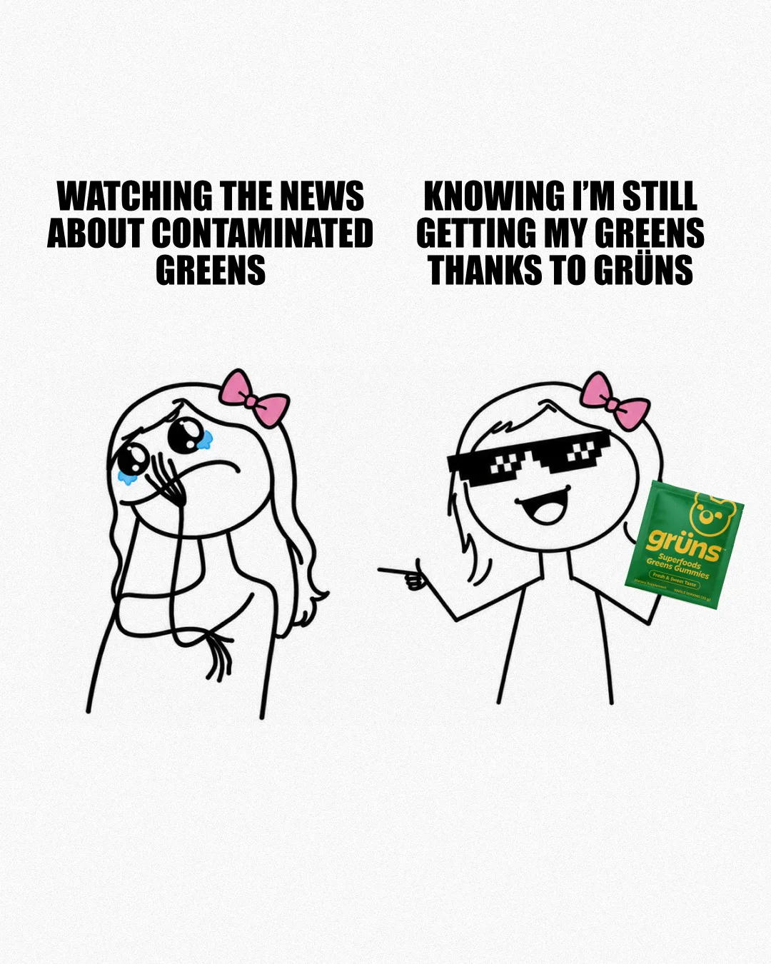Two-Panel Comparison Meme Ad