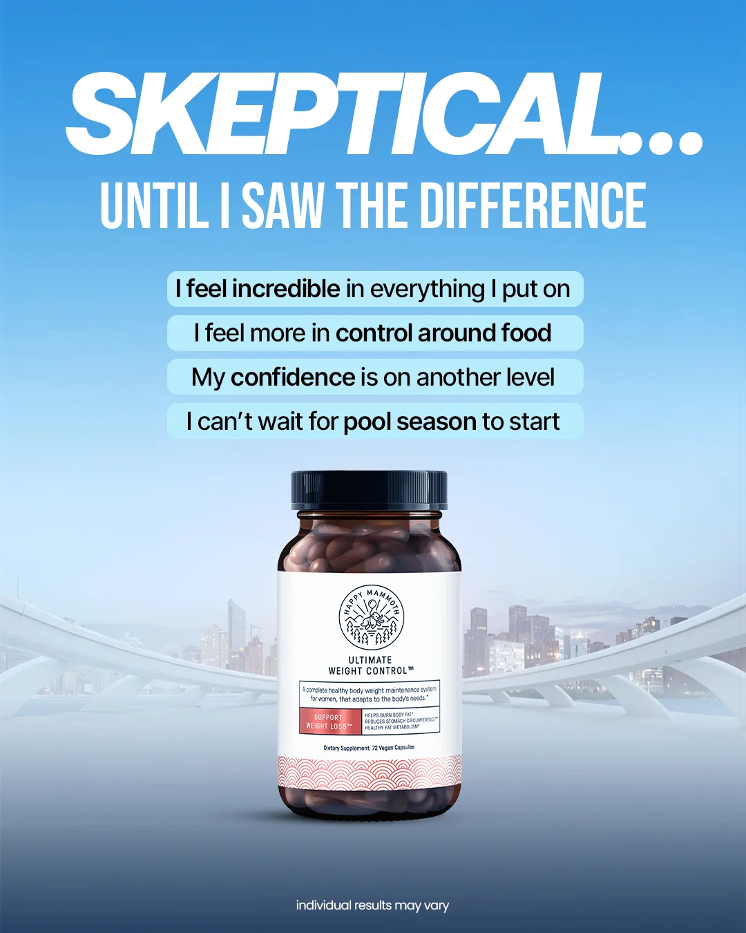 Centered Atmospheric Testimonial Pill-List