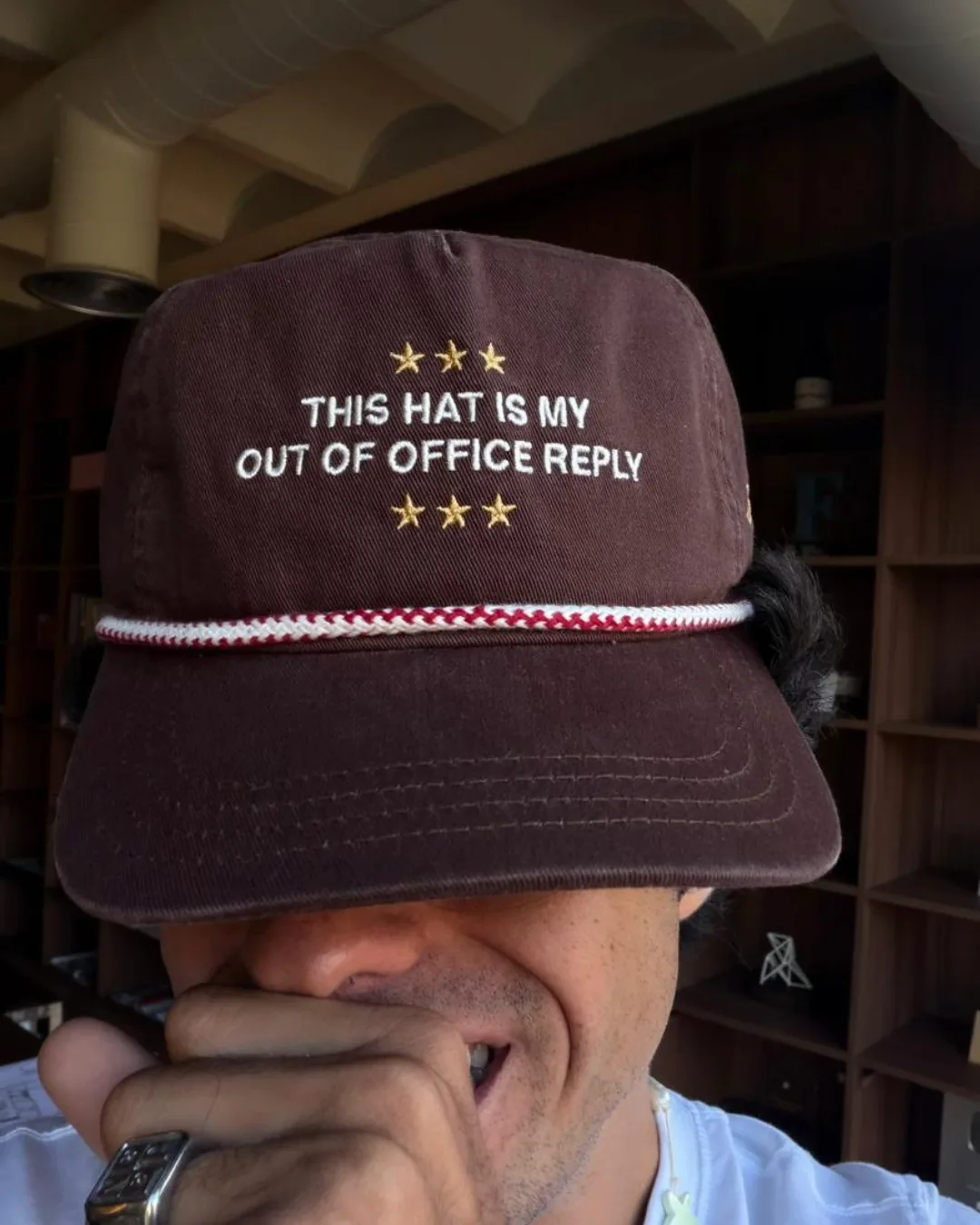 Embroidered Cap with Humorous Text