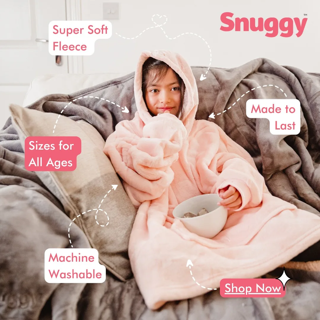 Cozy Wearable Blanket Feature Callout Ad