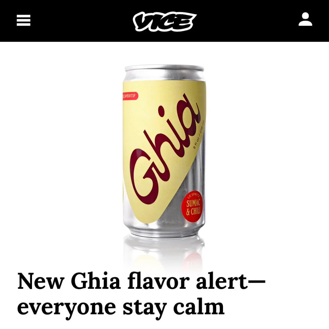 Ghia Product Announcement Ad