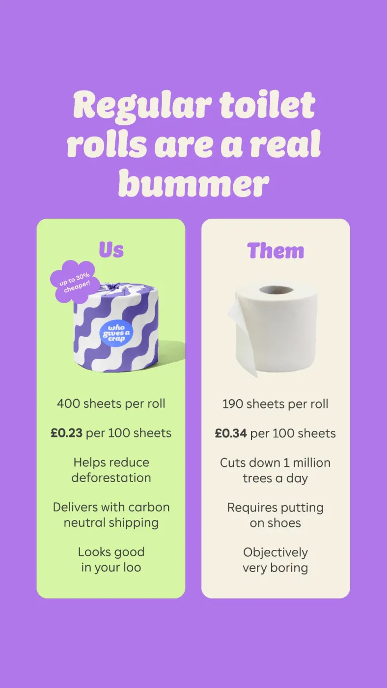 Toilet Paper Comparison Ad