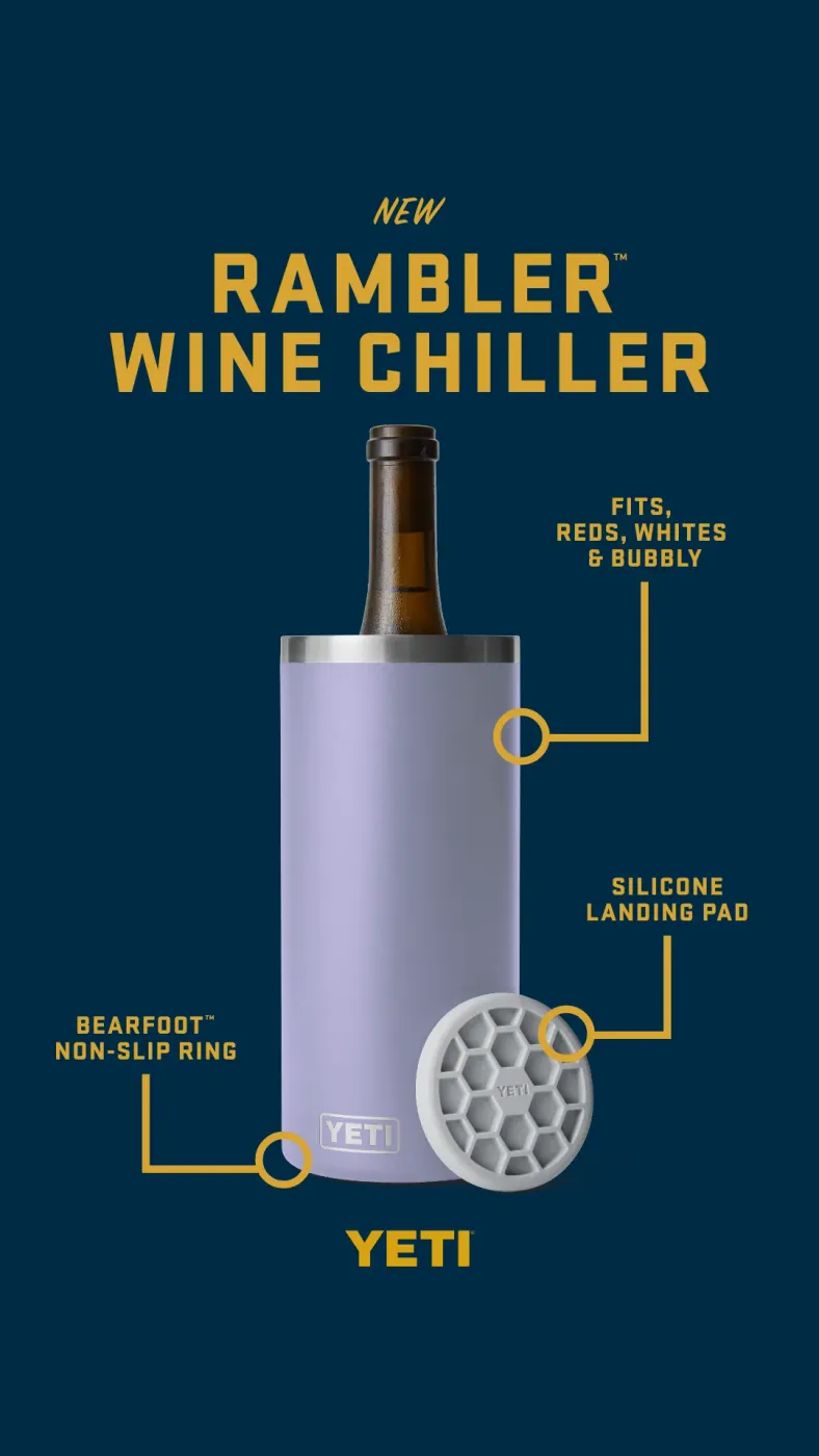 Yeti Rambler Wine Chiller Feature Callout Ad