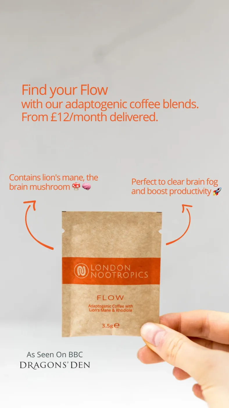Adaptogenic Coffee Blend Ad with Benefits and Social Proof
