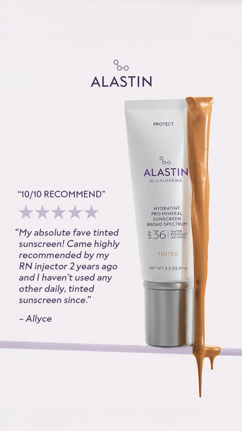 Alastin Tinted Sunscreen Testimonial Ad