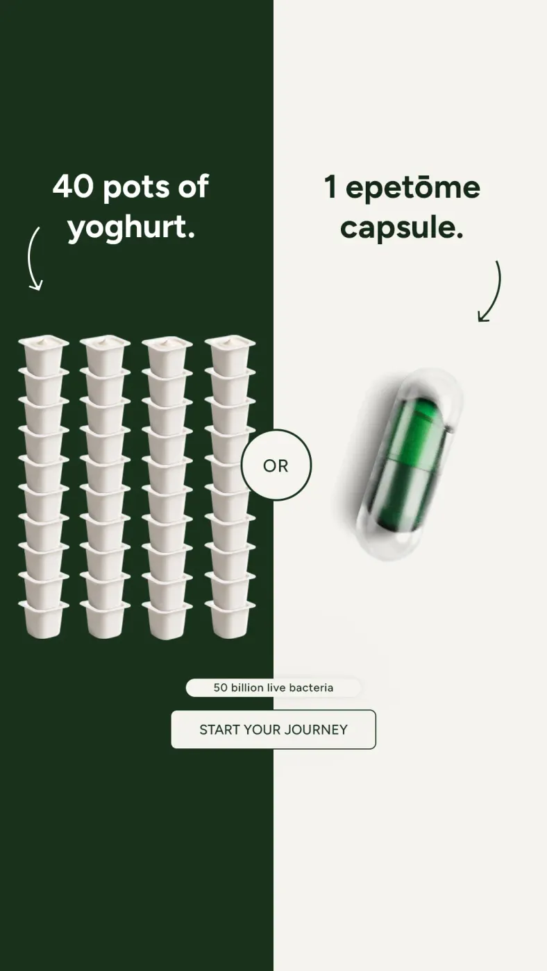Yoghurt vs. Capsule Comparison Ad