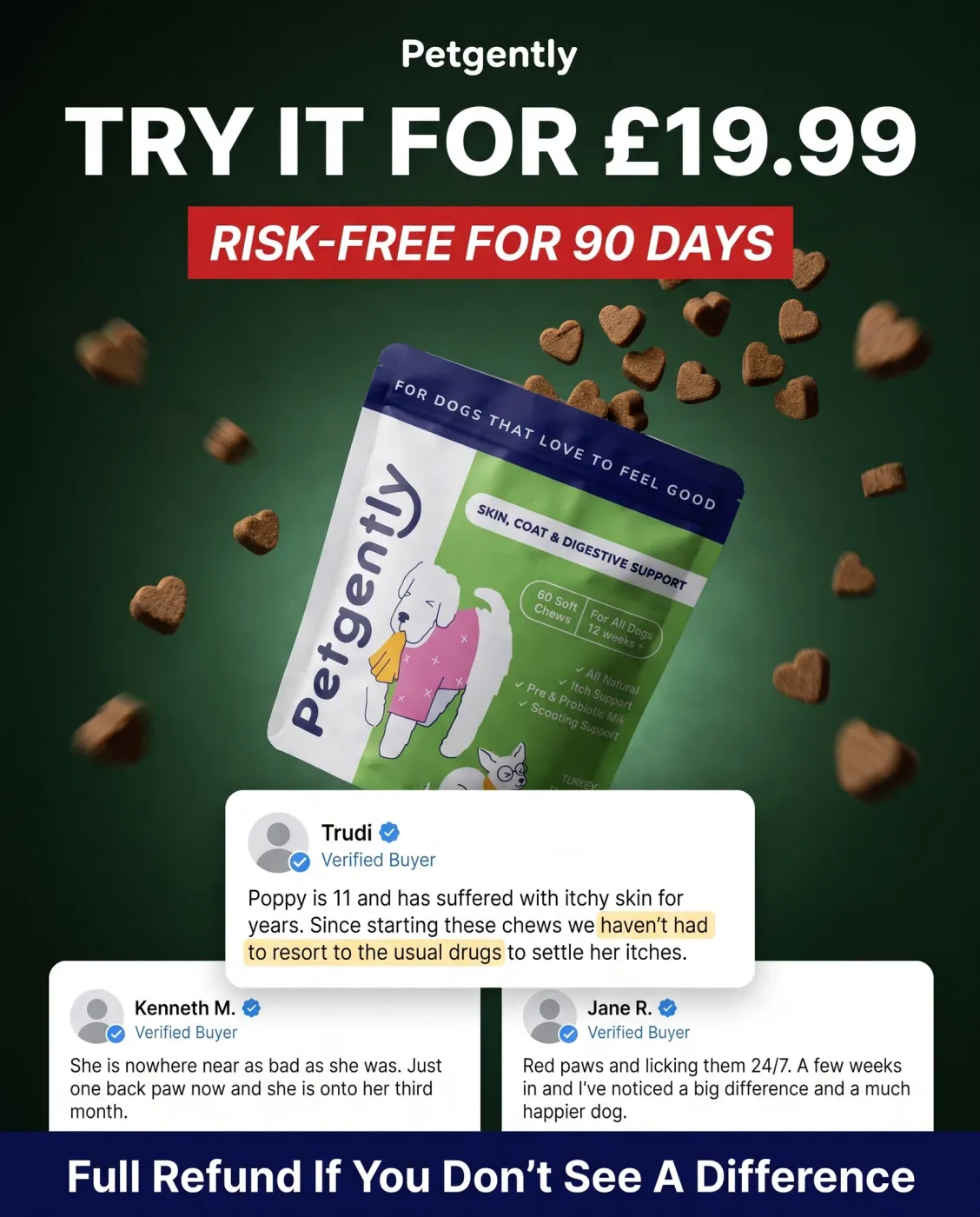 Pet Supplement Offer with Social Proof