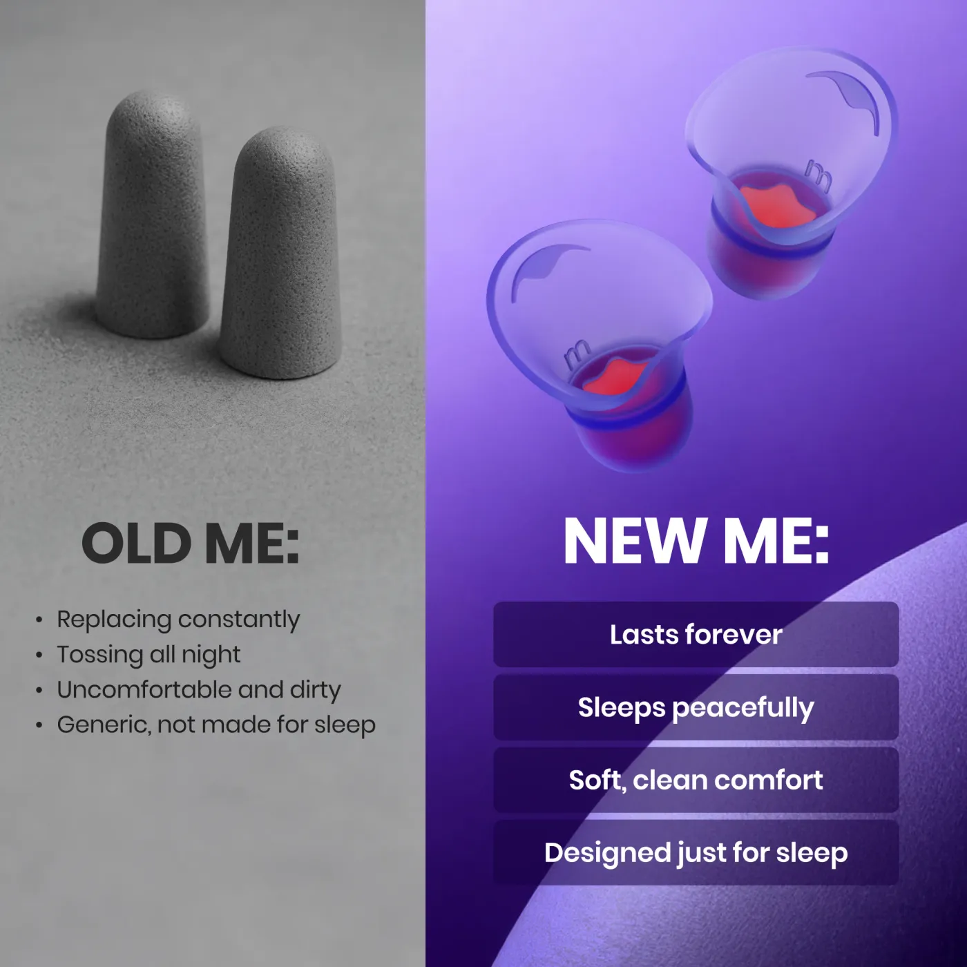 Before & After Earplug Comparison Ad