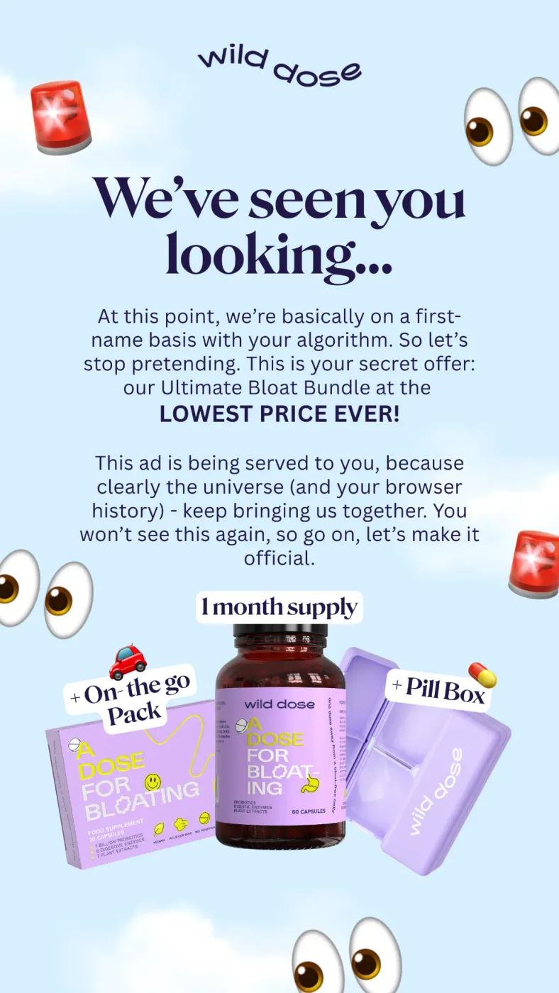 Wild Dose Bloat Bundle Offer Ad