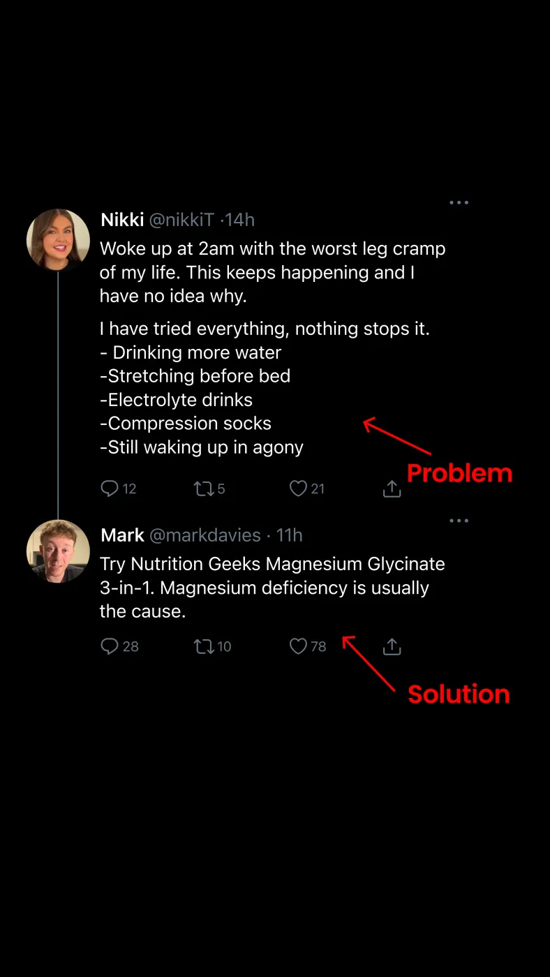 Social Media Post Style Ad (Problem/Solution)