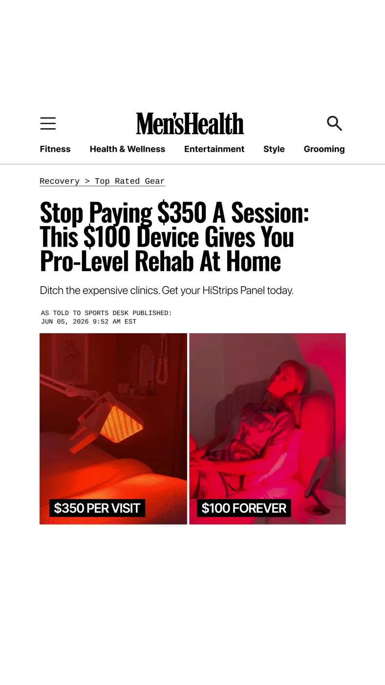 Men's Health Article Style Ad