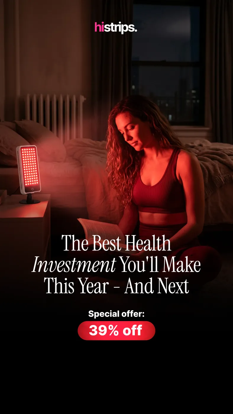 Red Light Therapy Ad with Headline and Offer