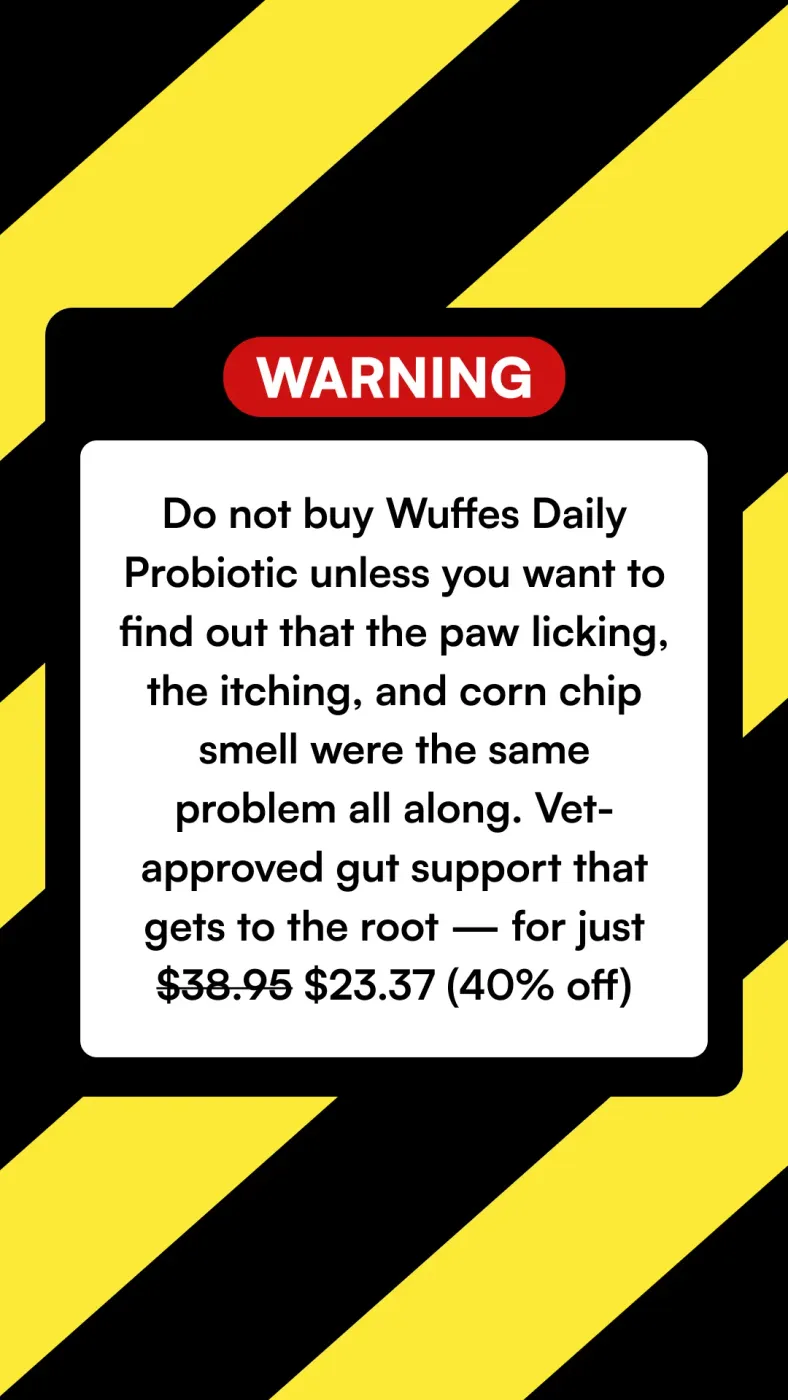 Warning Message Card with Diagonal Stripes