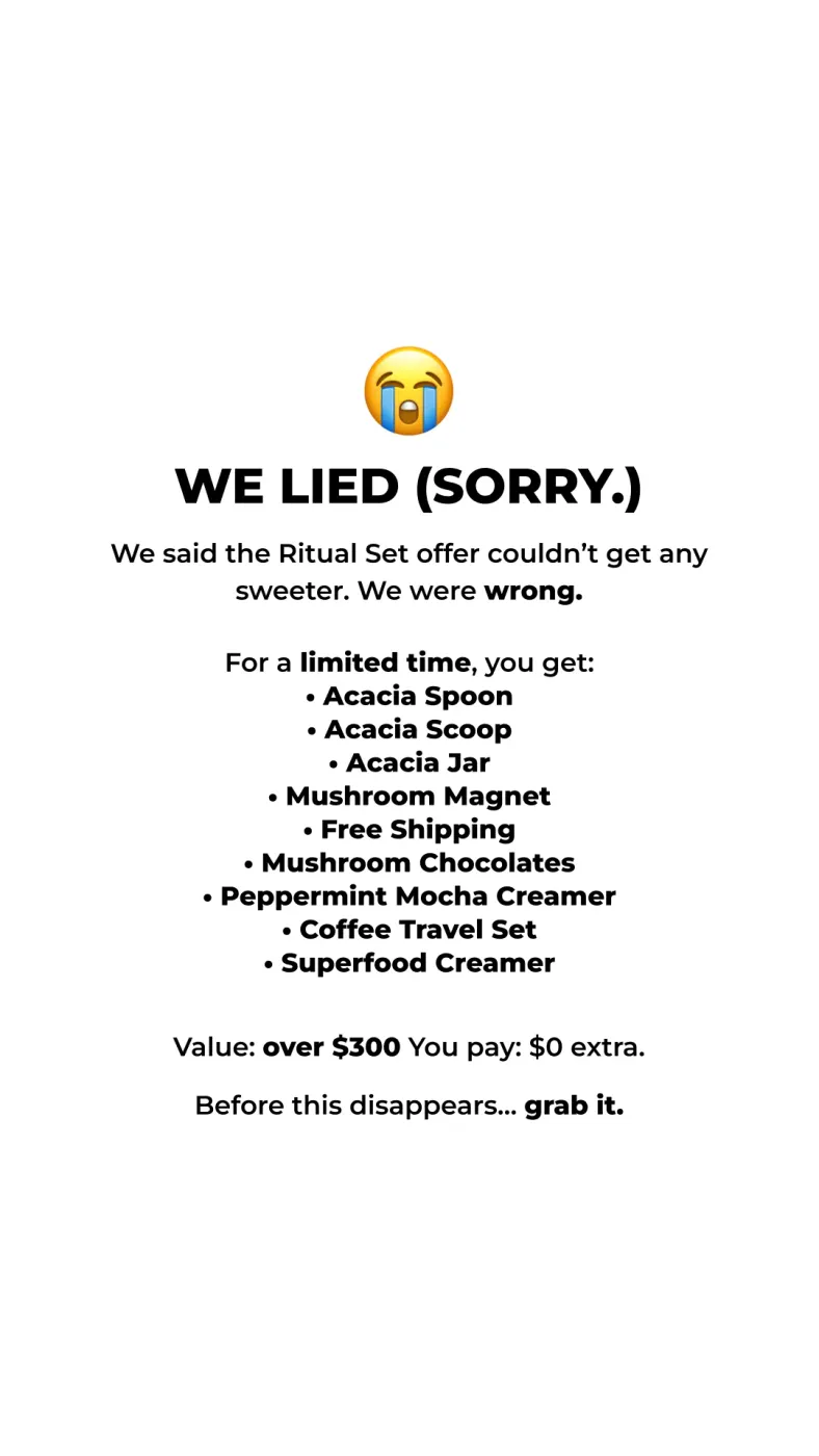Apology & Enhanced Offer