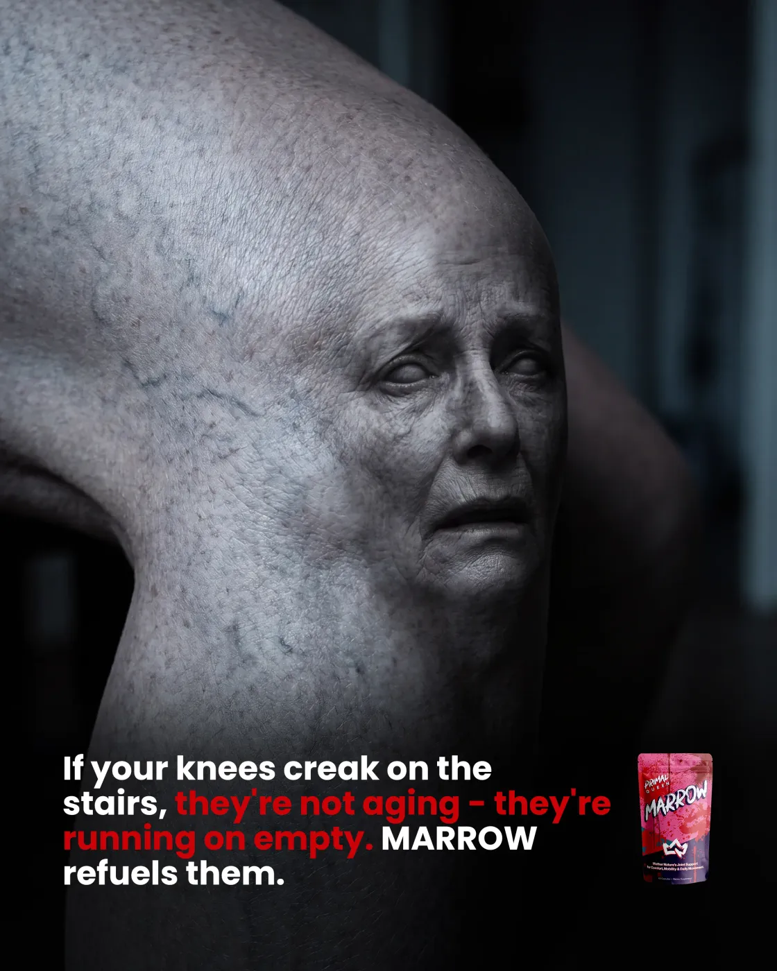 Surreal Knee Face Pain Metaphor Ad