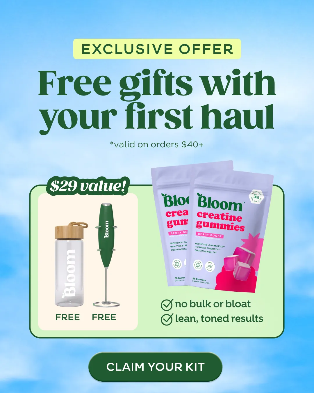 Free Gifts With First Haul