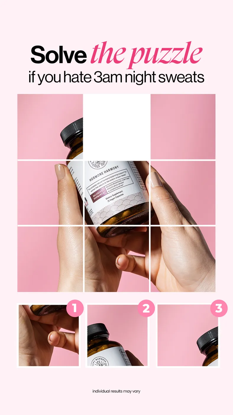Puzzle Product Ad with Numbered Steps