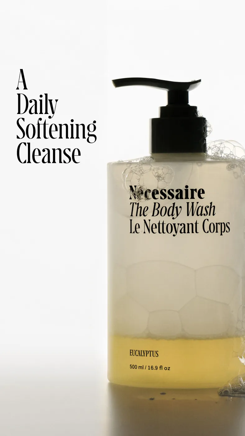 Minimalist Skincare Product Ad with Headline
