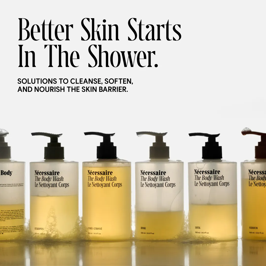 Minimalist Body Care Product Ad with Headline and Sub-headline