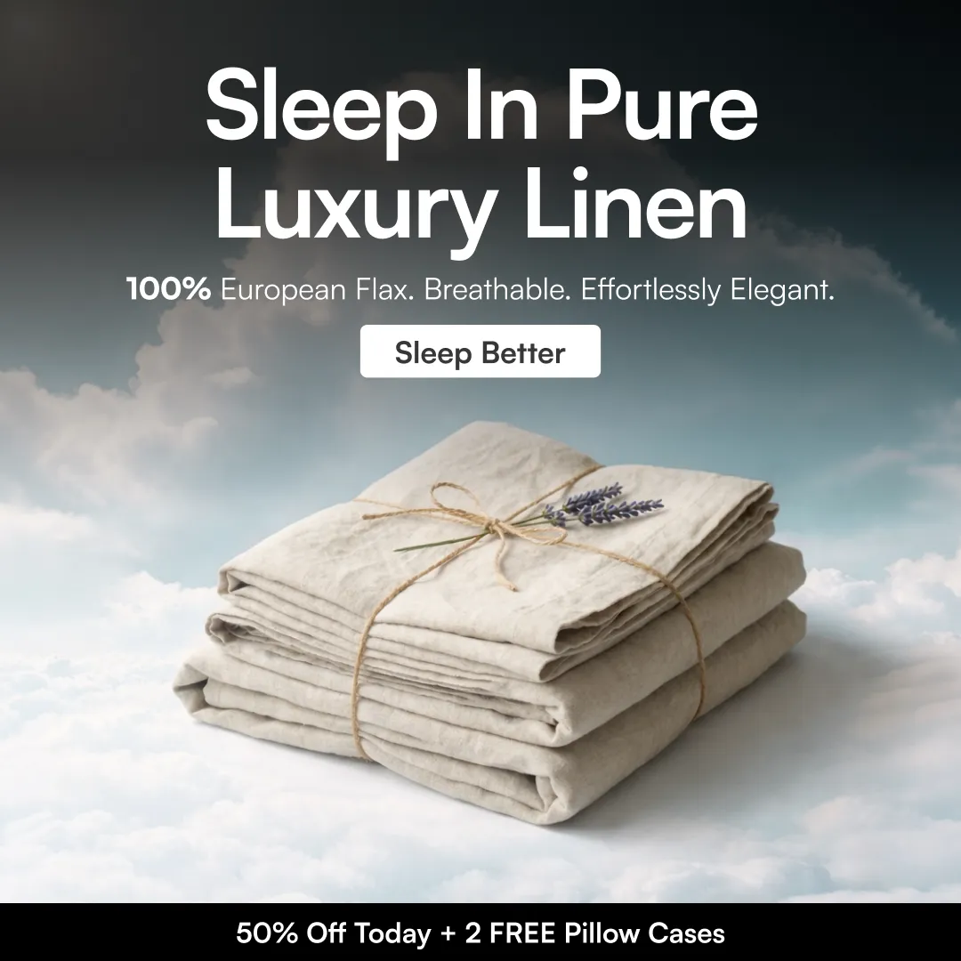 Luxury Linen Bedding Ad