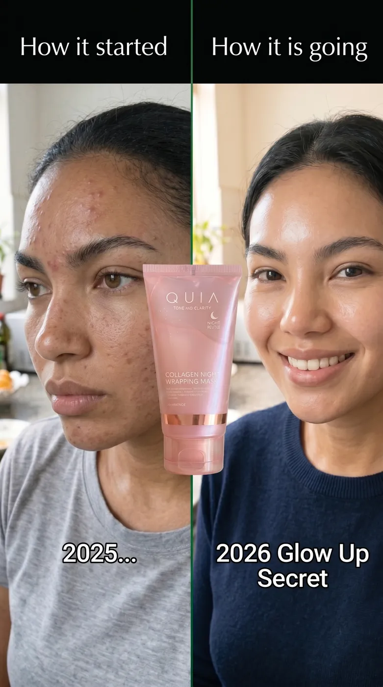 Before & After Skincare Ad with Product Overlay
