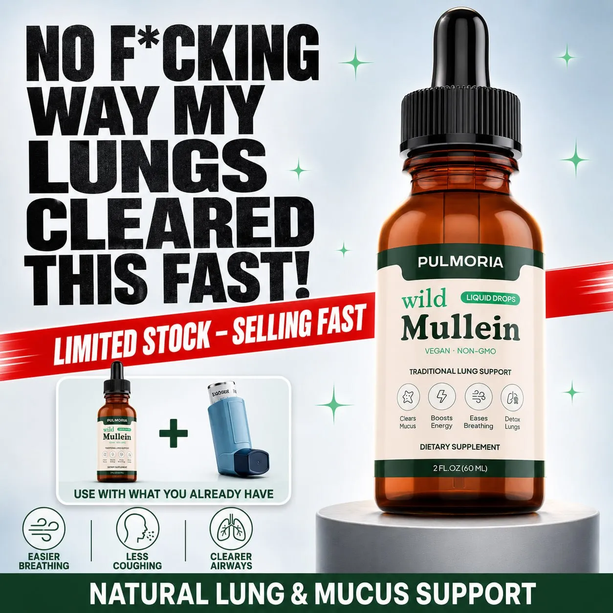 Urgent Offer Lung Support Drops Ad