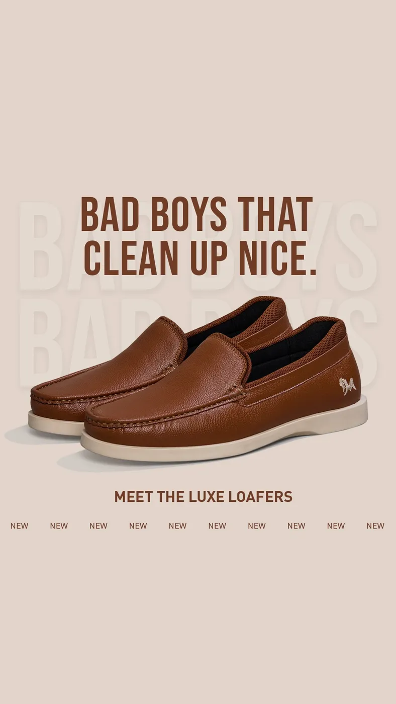 Luxe Loafers Product Ad
