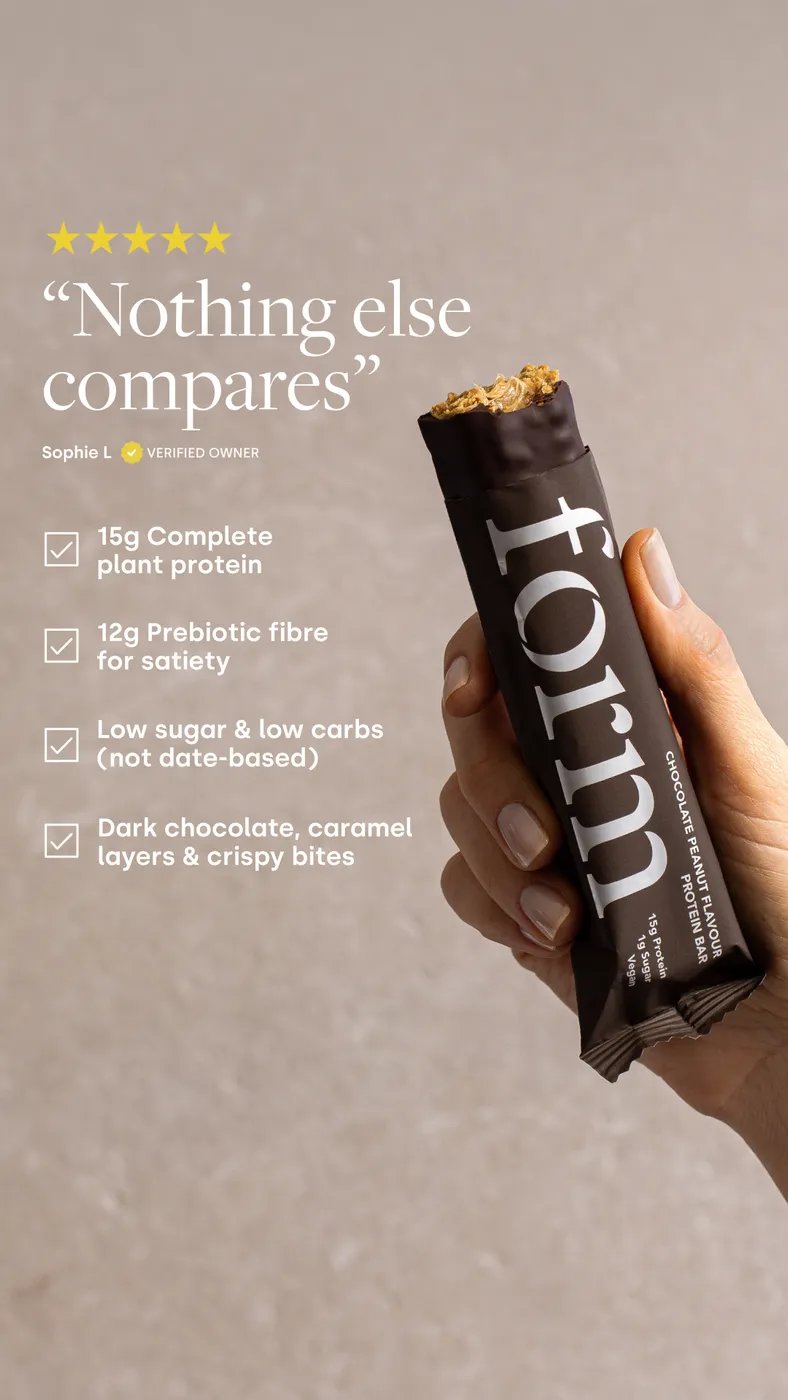 Protein Bar Testimonial with Feature List