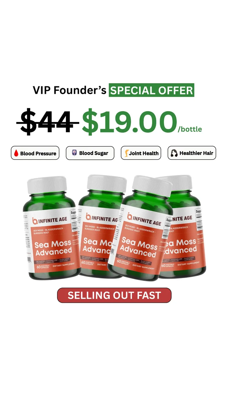 Supplement Offer Ad with Price Drop and Benefit Badges